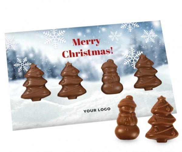 Christmas Card with Christmas Trees