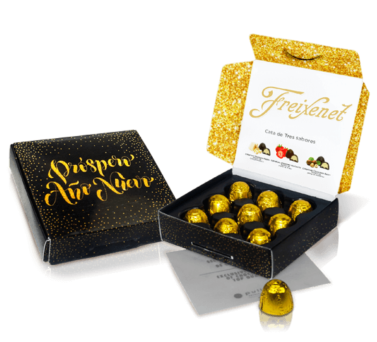 Christmas box with 9 mini chocolates