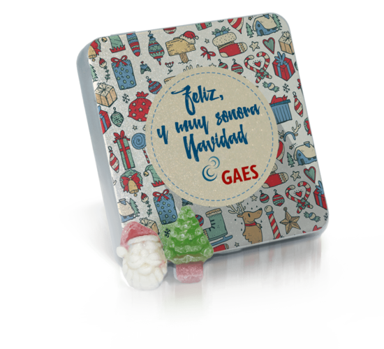 Christmas tin with christmas sweets