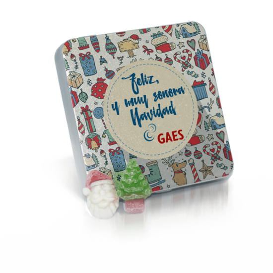 Christmas tin with christmas sweets