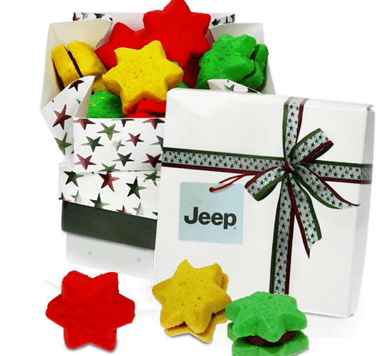 Flower box with cookies