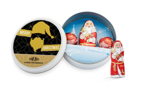 Lindt chocolate Santa Claus and Lindor mini balls