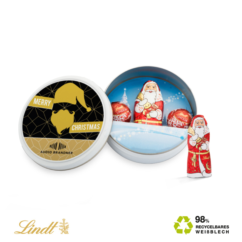 Lindt chocolate Santa Claus and Lindor mini balls
