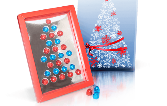 Promotion box filled with chocolates