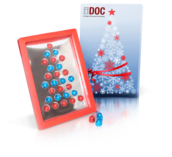 Promotion box filled with chocolates