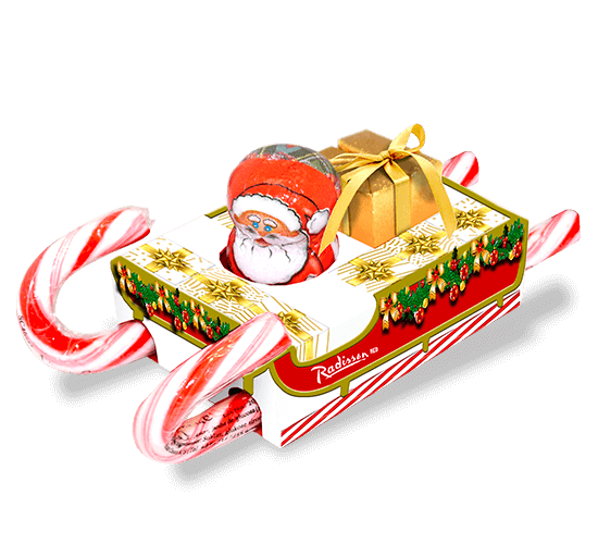 Promotion box with sled shape