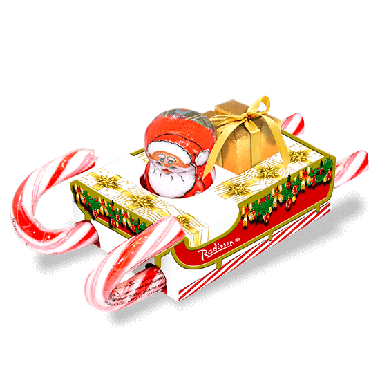 Promotion box with sled shape