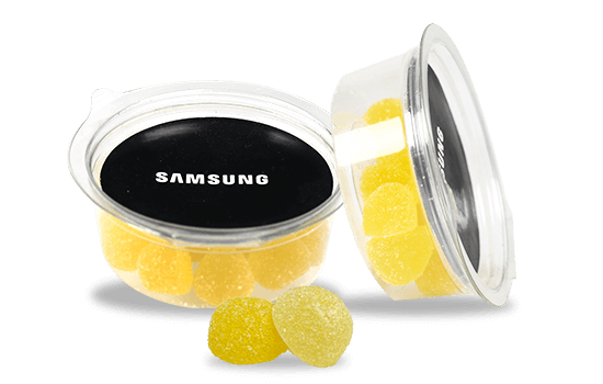 Promotional grapes gummies