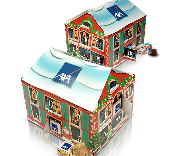 Advent calendar home shape