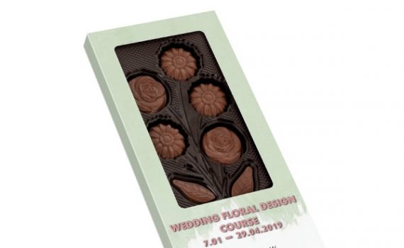 Chocolate flowers and leafs