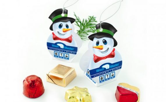 Chocolates in Snowman Boxes