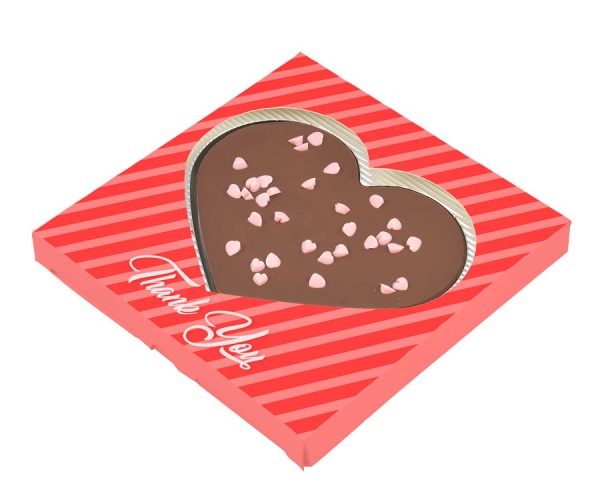 Promotional chocolate in shape heart