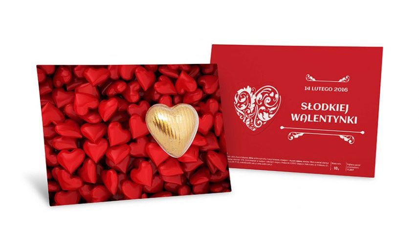 Sweet leaflet with choco heart