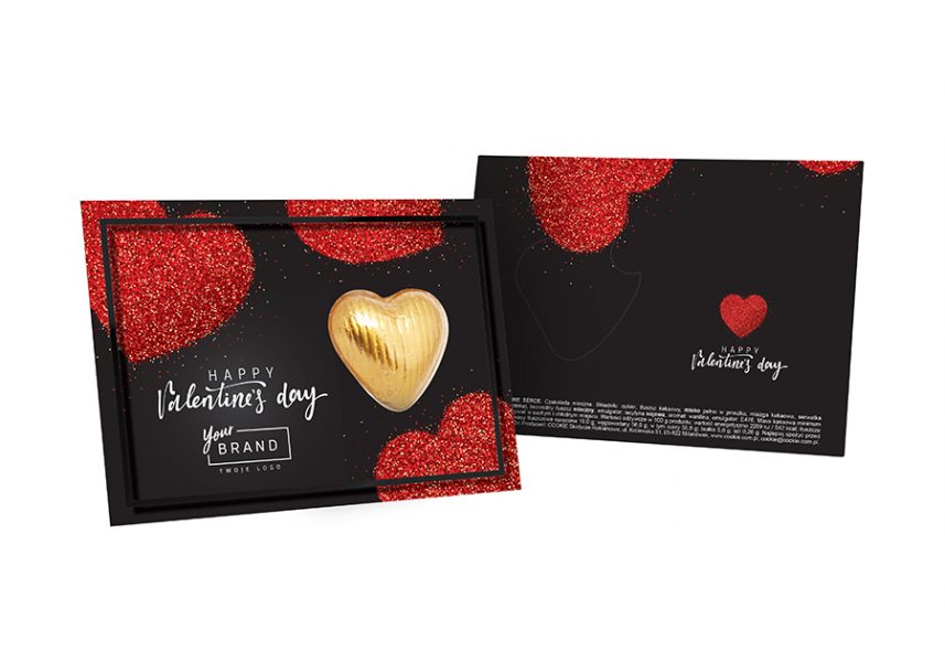 Sweet leaflet with choco heart