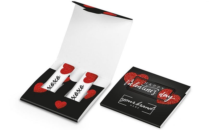 Valentine 2 chewing gums in box