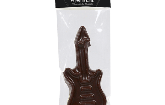 Bag with piece of chocolate