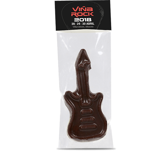 Bag with piece of chocolate