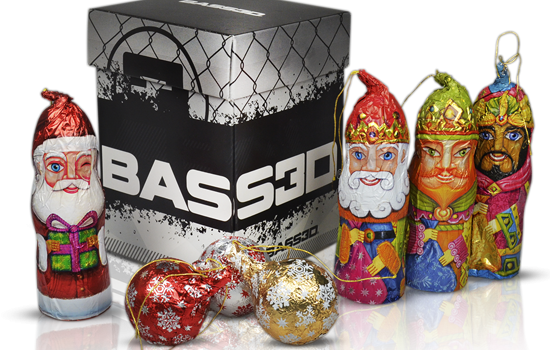 Box with 7 chocolate figures of christmas