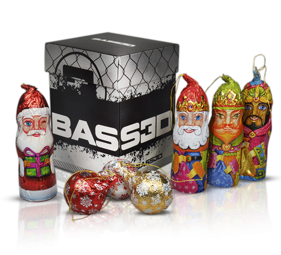 Box with 7 chocolate figures of christmas