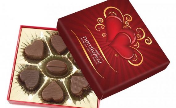 Chocolate box with 7 hand-made pralines