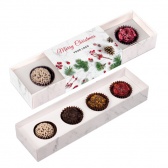 Christmas 4 chocolate truffles in box