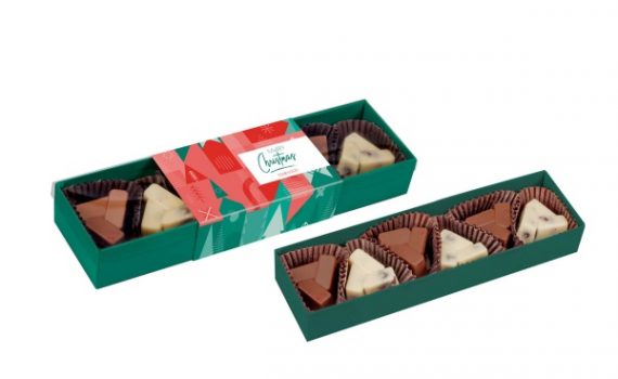 Christmas Chocolates with cramberries and hazelnuts 6 pcs