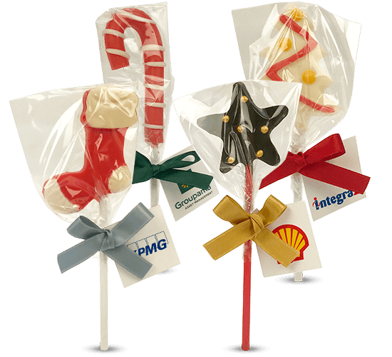 Christmas chocolate lollipops