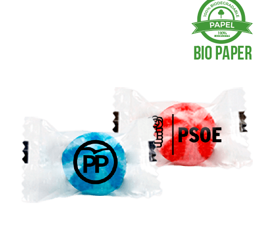 Cola and strawberry with cream flowpack candy