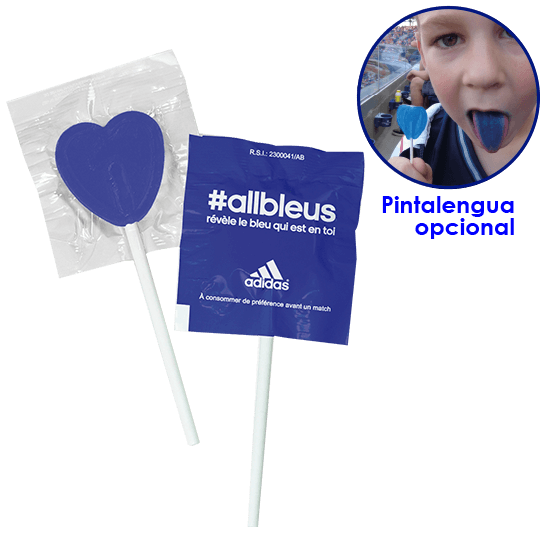 Lollipop with heart shaped