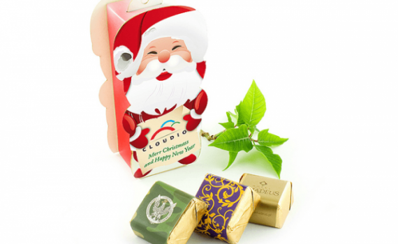 Small Santa with First-Class Chocolates