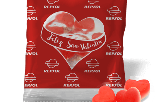 Valentines bag with gummies heart, 10 g