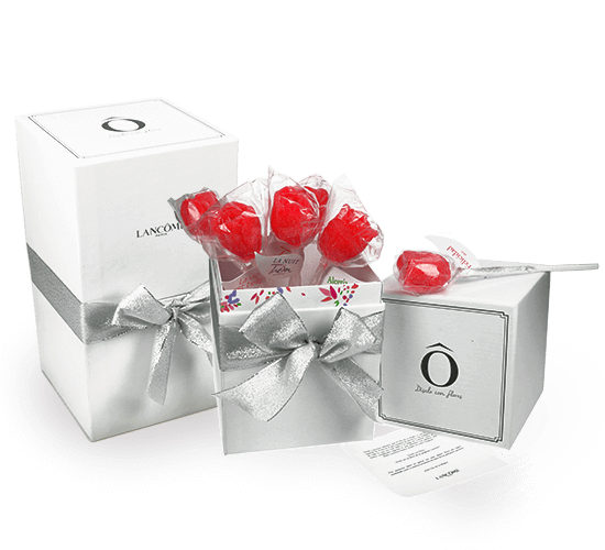 Valentines box with gummy roses