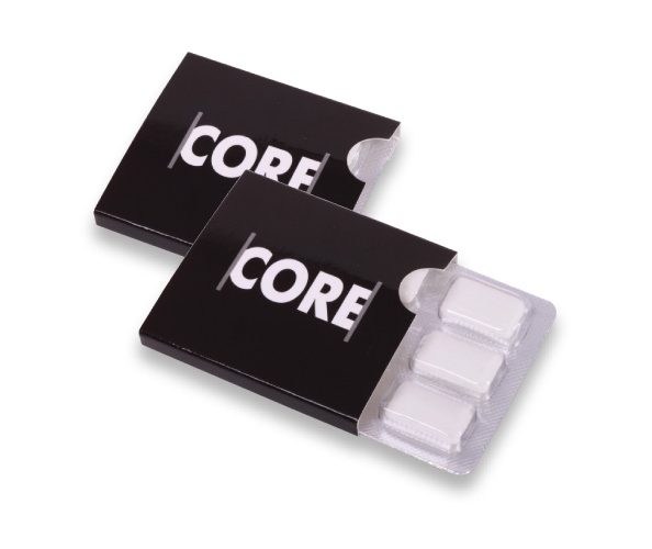 6 chewing gums in blister