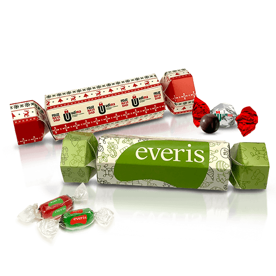 Christmas box with chocolates or candies