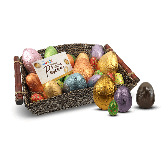 Easter Basket with chocolate eggs