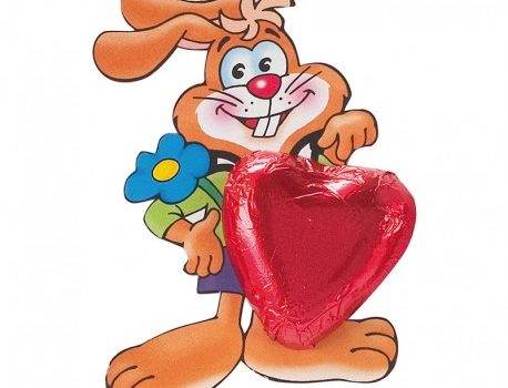 Easter Chocolate Bunny with heart