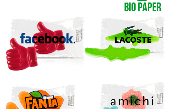 Flowpack candy with shapes jellies