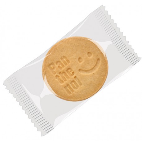 Logo-Biscuits, round, single packed