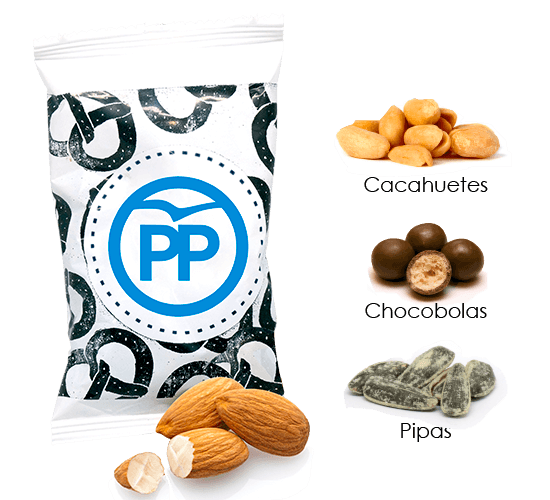 Promotion bag filled with snacks