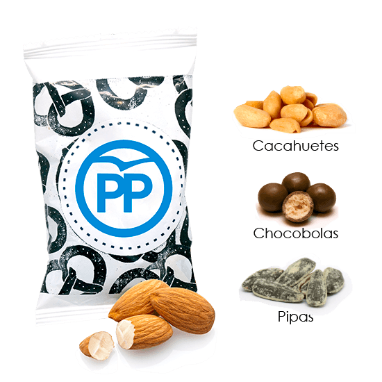 Promotion bag filled with snacks