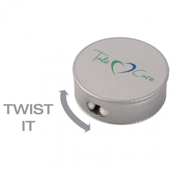 Promotional Twist Tin with mini pastilles 10 g