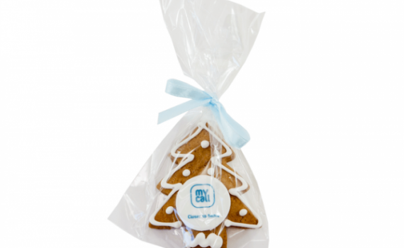 Small Decorated Christmas Tree Cookie