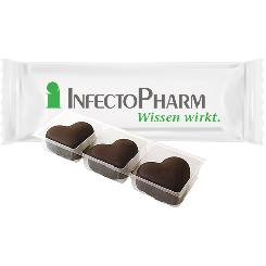 3 pcs marzipan hearts, ca. 50g, flowpack