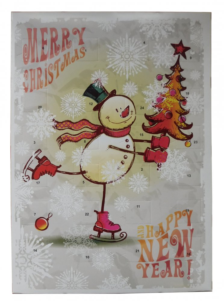 Advent calendar A4 50g - Snowman