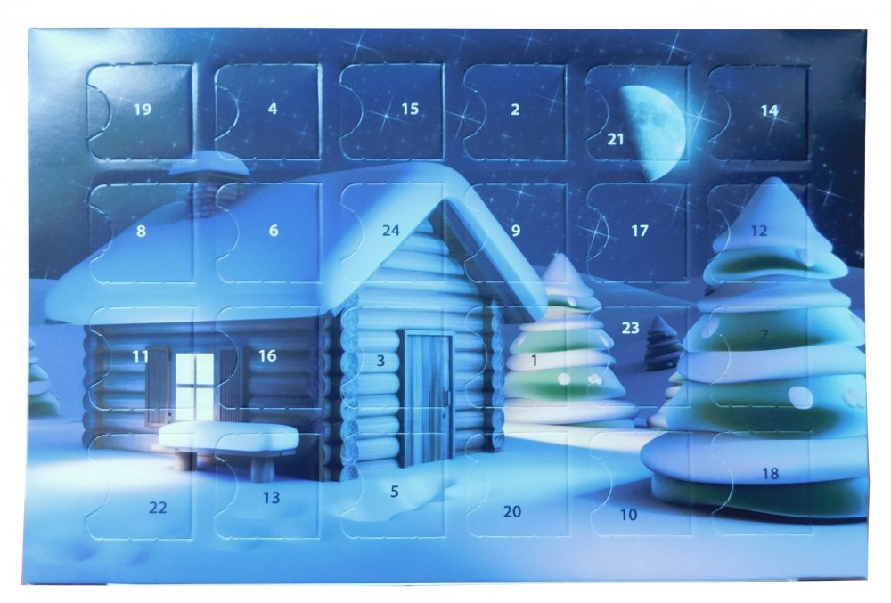Advent calendar A5 40g - 3D cottage