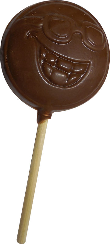Chocolate Lollipop 20g - smiley