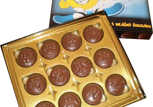 Chocolate Smilies 70g - Snowboard, gold blister