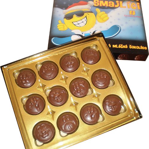 Chocolate Smilies 70g - Snowboard, gold blister