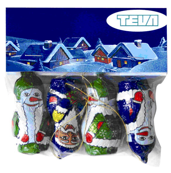 Christmas Figures 4 x 15g in bag with curtain