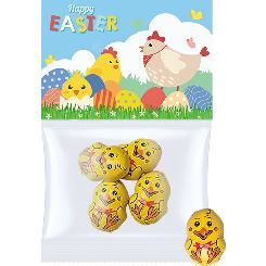 Easter maxi bag with chocolate chicken, 4 pcs